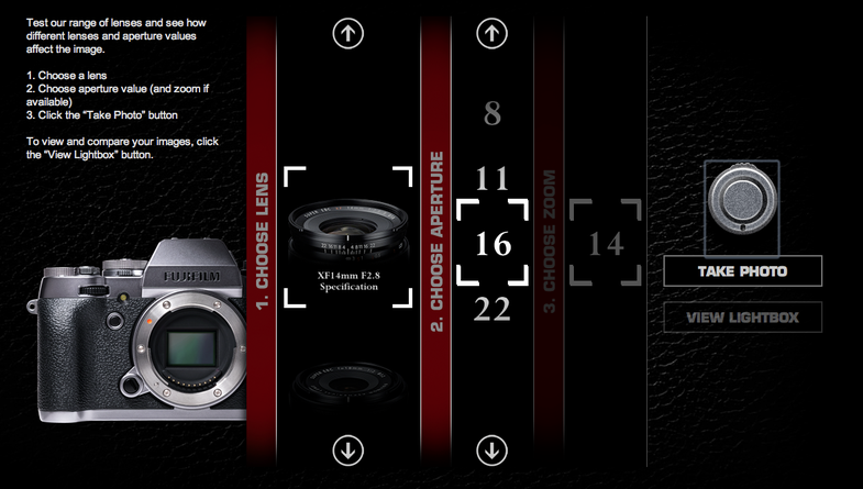 Fujifilm Virtual Lens Demo
