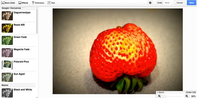 Google+ Gets Photo Filters