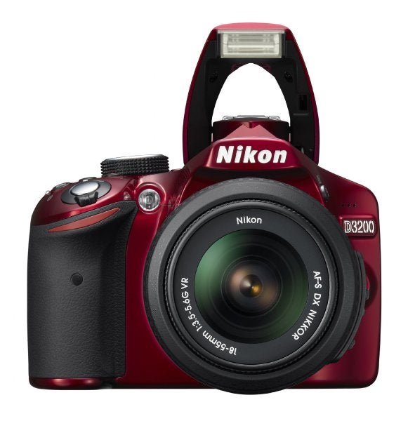 Nikon D3200 24.2 MP Digital SLR Camera - Red (Kit w/ AF-S DX VR 18-55mm  Lens) for sale online