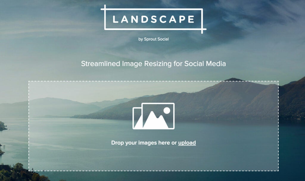 Sprout Social Landscape Web Tool For Resizing Instagram and Facebook Photos