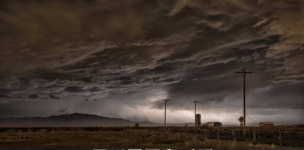 Today's Photo of the Day was taken by Brent Clark during a rural thunder storm. Brent used a Nikon D810 with a 24.0-70.0 mm f/2.8 lens and a 30 second shutter speed to capture this ominous sky. See more of his work <a href="http://www.flickr.com/photos/brentc2/">here. </a>