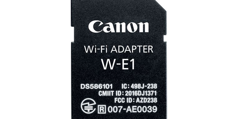 Canon’s New W-E1 Wifi Adapter For DSLRs Looks Like An SD Card