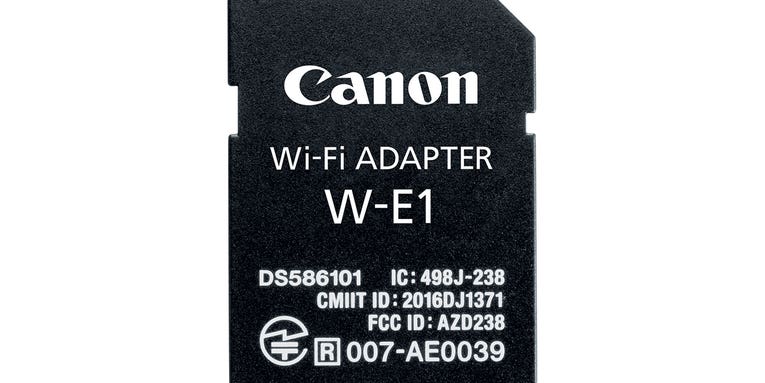 Canon’s New W-E1 Wifi Adapter For DSLRs Looks Like An SD Card Canon’s New W-E1 Wifi Adapter For DSLRs Looks Like An SD Card