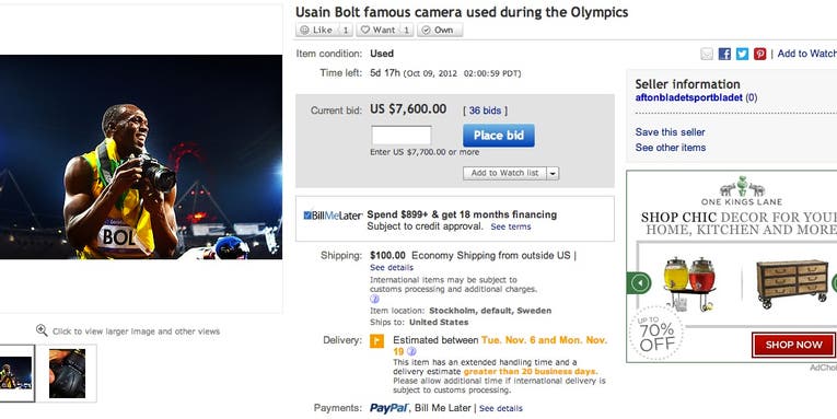 The Usain Bolt Nikon D4 Is Up For Charity Auction