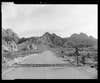 black and white road scenery