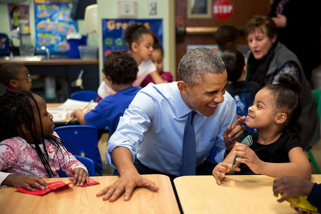 Obama at the Community Children's Center