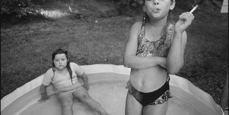 Where is the 9-year-old smoker photographed by Mary Ellen Mark?