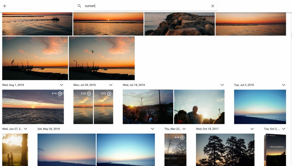 google photos search screenshot