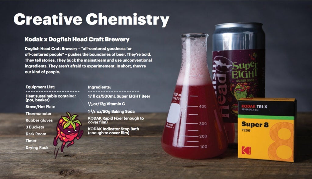 Kodak and Dogfish Brewery creative chemistry