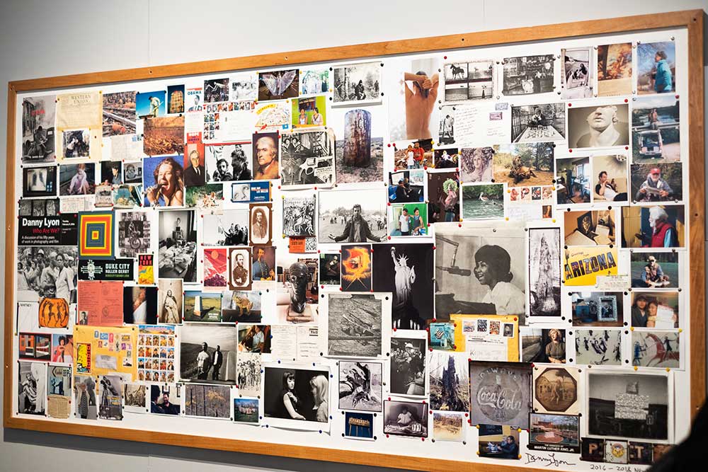 collage of photographs on a board