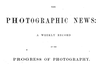 The cover of "The Photographic News"