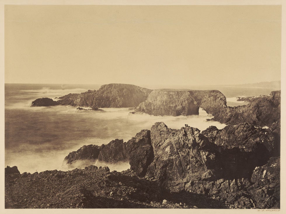 Coast View off Mendocino, negative 1863; print about 1866, Albumen silver print