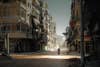 A Syrian man holds his robe while walking in the partially destroyed Salaheddin neighbourhood of Aleppo, under the control of teh Syrian army on September 3, 2012.  Syrian troops backed by artillery and warplanes fought rebels on multiple fronts on September 5 as peace envoy Lakhdar Brahimi described the death toll as "staggering" and destruction "catastrophic."  AFP PHOTO/JOSEPH EID        (Photo credit should read JOSEPH EID/AFP/GettyImages) APH0213_Images of the Year