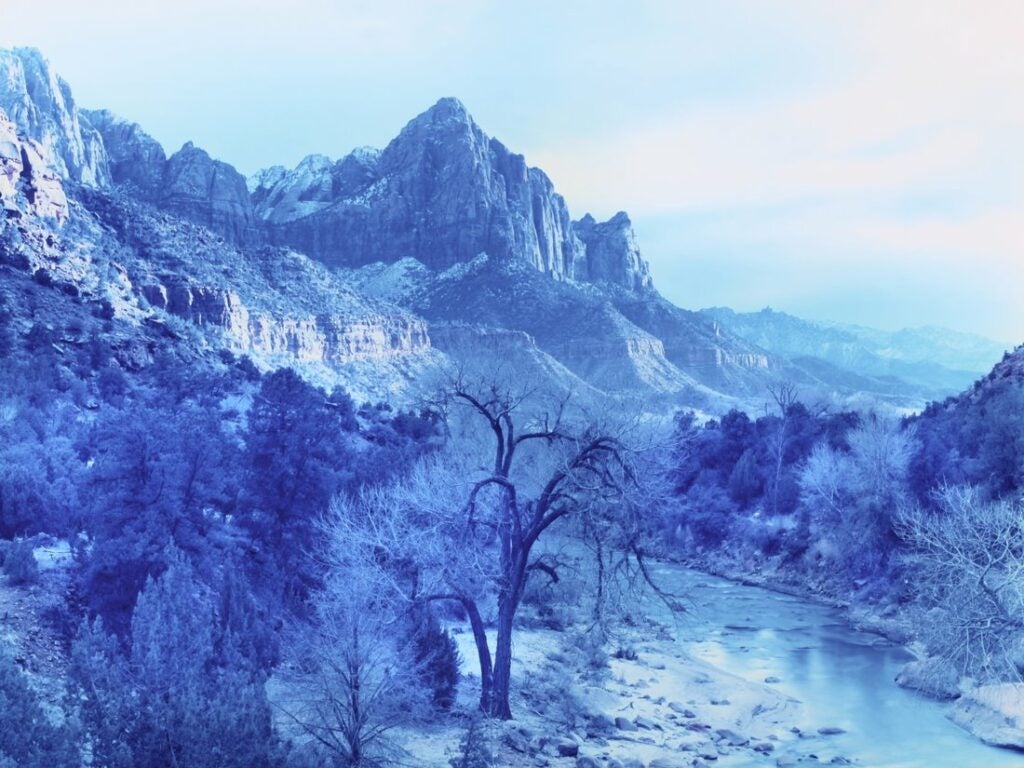 Winter Storm in Zion Canyon, Zion, Utah, 2013