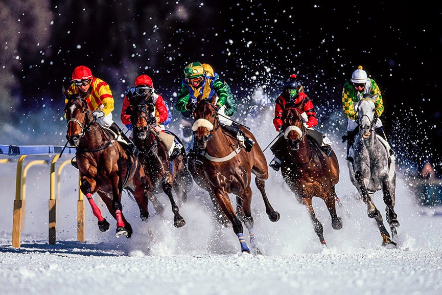 Tringali’s shot of the White Turf horse racing event, held on the frozen surface of Lake St. Moritz, Switzerland, Feb. 10, 2008.