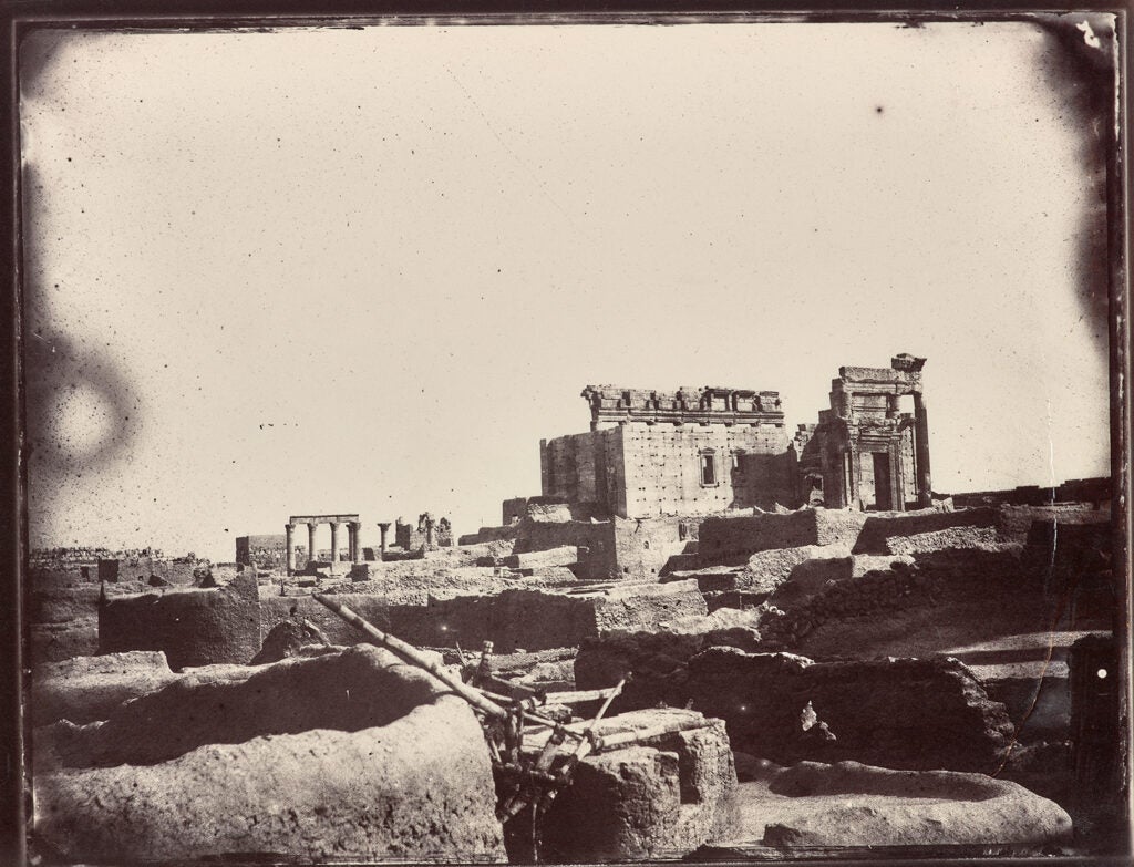 Temple of Bel, view of the cella, Louis Vignes, 1864. Albumen print. 8.8 x 11.4 in. (22.5 x 29 cm). The Getty Research Institute, 2015.R.15