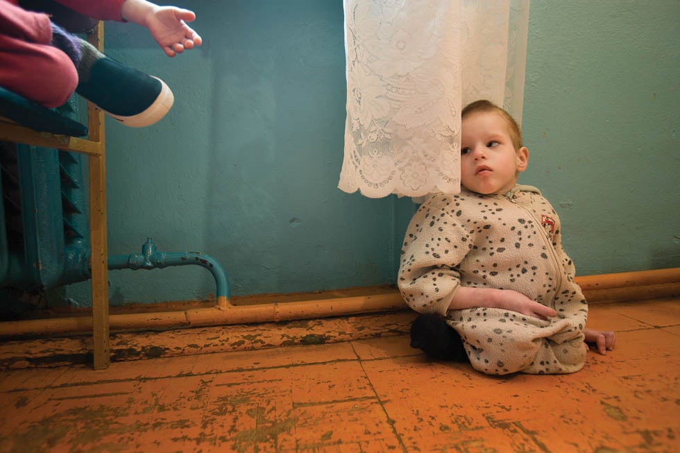Igor, 5, Vesnova, Belarus, 2005. He was given up by his parents to a children’s orphanage.
