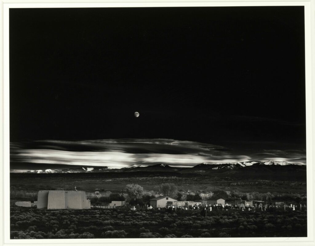 This print of one of Ansel Adams' most famous photographs, taken in 1941 but "probably printed between 1963 and 1970," according to Sotheby's, measures 15-1/2 by 19-3/8 inches (39.4x49.2 cm). It sold for $56,250, near the lower end of its $50,000–$70,000 estimate.