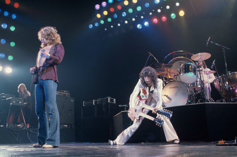 Led Zeppelin on stage 1977