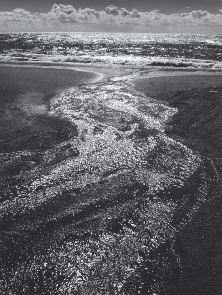 Stream, Sea, Clouds, Rodeo Lagoon, Marin County, California, 1962