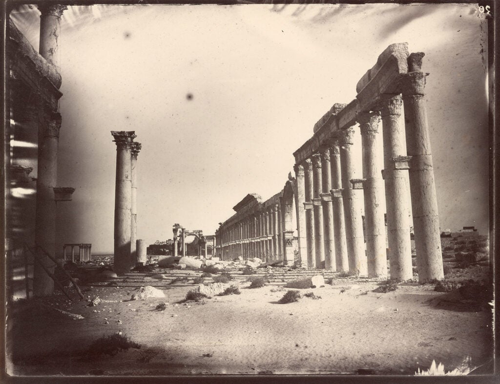 Eastern section of Colonnade Street, Louis Vignes, 1864. Albumen print. 8.8 x 11.4 in. (22.5 x 29 cm). The Getty Research Institute, 2015.R.15