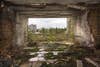 Above: Inside an abandoned building, Pripyat, Ukraine, 2013. The city was evacuated 36 hours after the Chernobyl accident; residents were allowed to take only vital documents and belongings. Today the buildings are pilfered by looters and nature is reclaiming empty spaces.