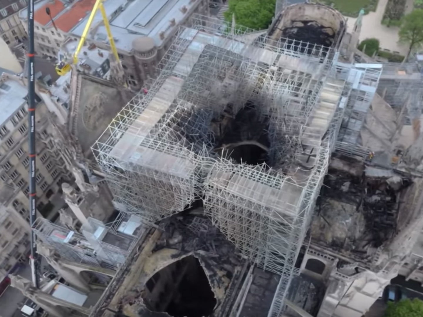 burned remains of Notre Dame