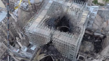 burned remains of Notre Dame