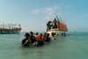 Somali refugees departing Shimbiro Beach to board smugglers’ boats to Yemen, Shimbero, Somalia, April-December 2008.