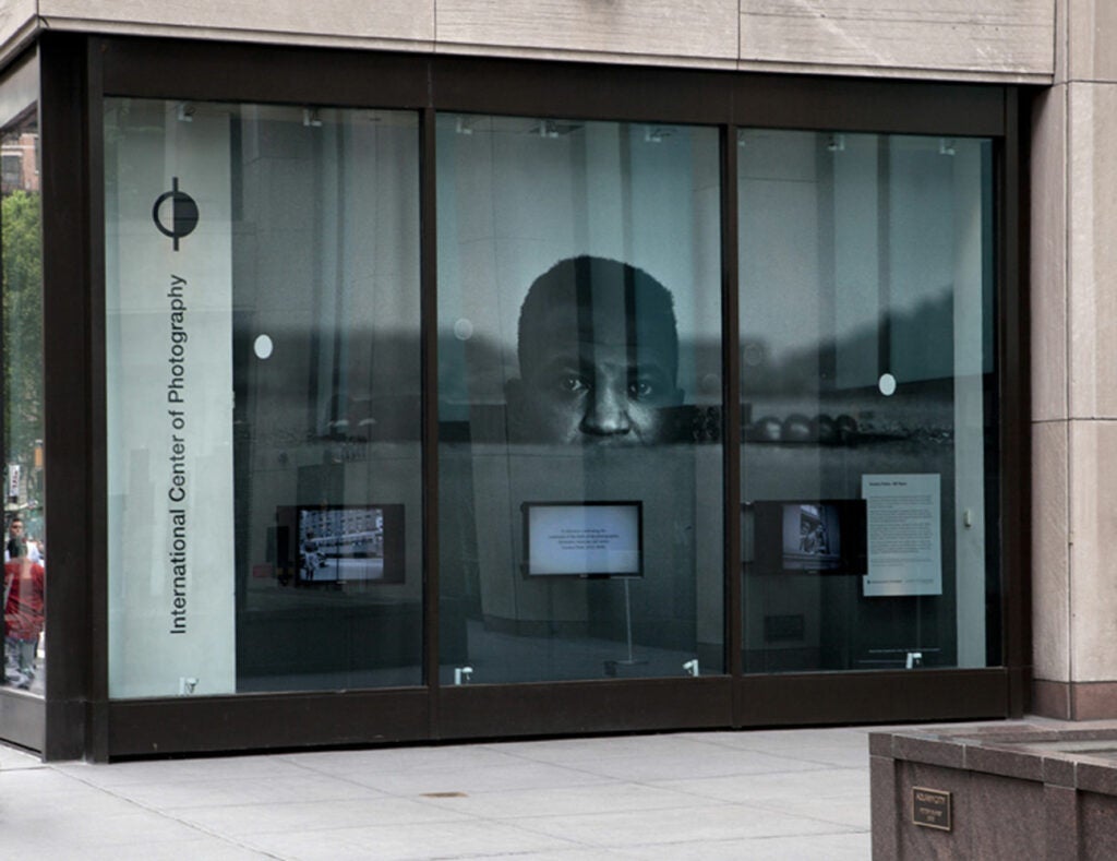 Installation view of Gordon Parks's "Emerging Man."