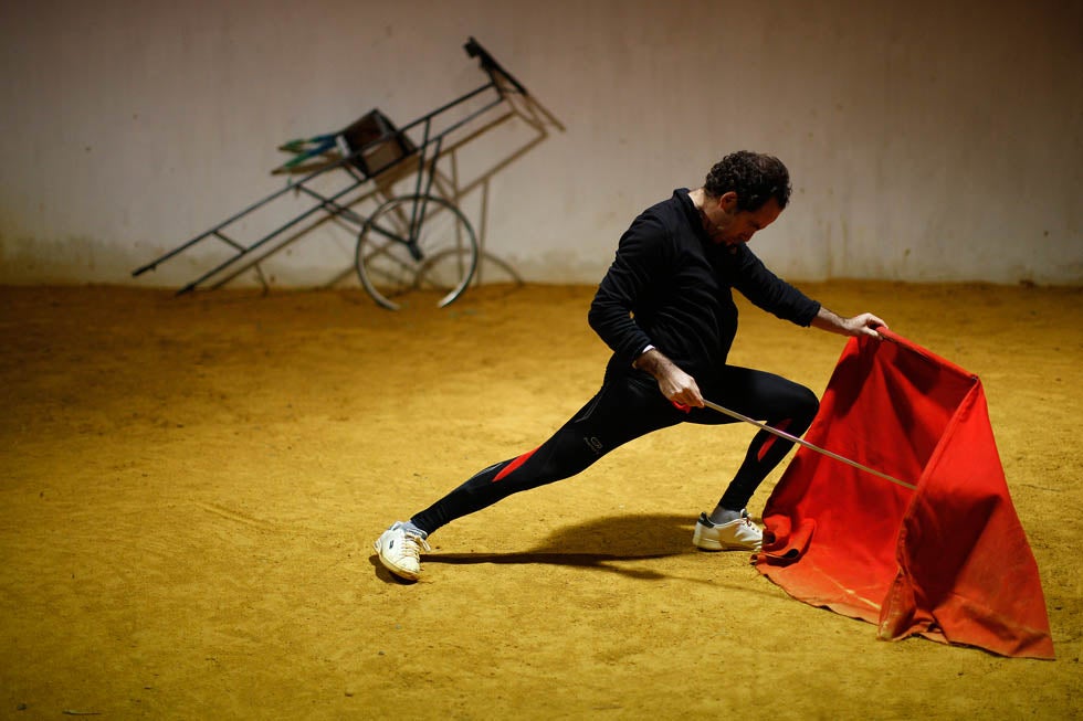 Spanish bullfighter Rafael Tejada performs a pass with a "muleta" (red cape) during a training session at Reservatauro Ronda cattle ranch in Ronda, Spain. Jon Nazca is a Reuters staffer based in Spain, see more of his work <a href="http://www.americanphotomag.com/photo-gallery/2012/04/photojournalism-week-april-6-2012?page=6">here</a>.