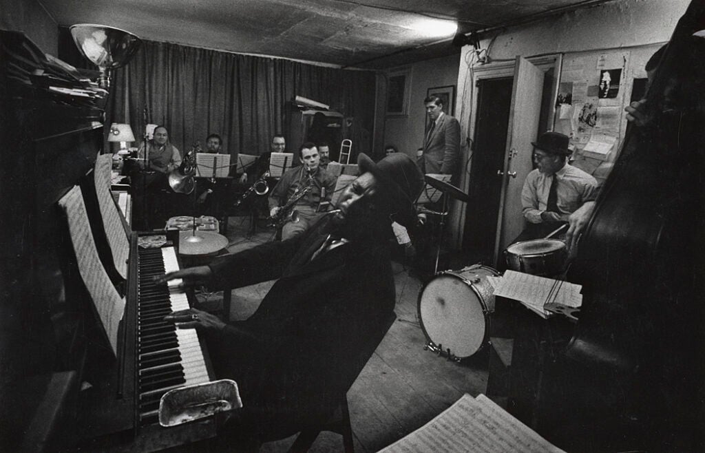 Thelonious Monk and his Town Hall band in rehearsal, February 1959