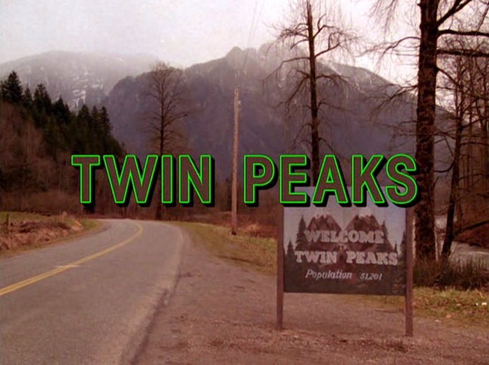 The opening credits of "Twin Peaks"