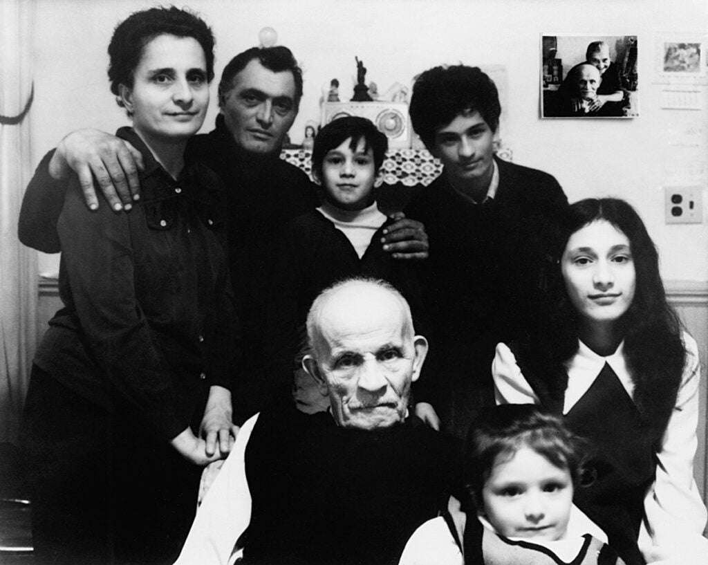 Luigi with daughter, Francesca, her husband and their family, 1973. From the series 