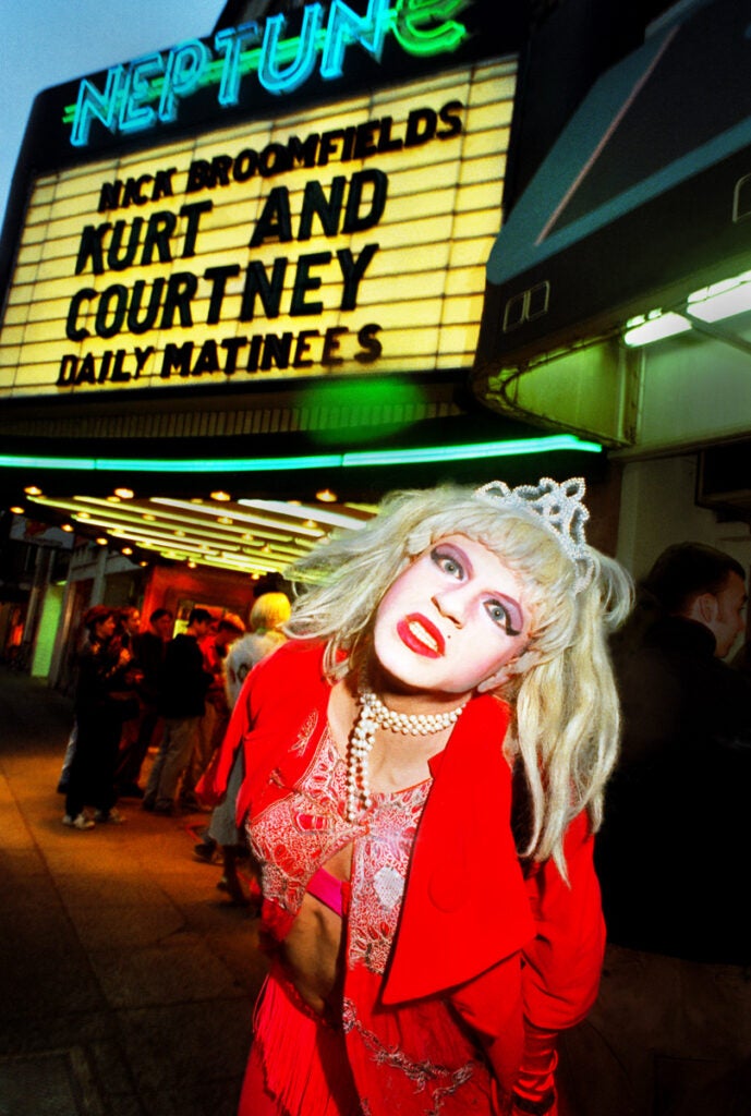 “That’s my friend Otto. He had a character called Courtney Hate for a while. I had a lot of drag queen friends who liked to dress up as Courtney. I was just hanging around outside and Otto posed for me.”