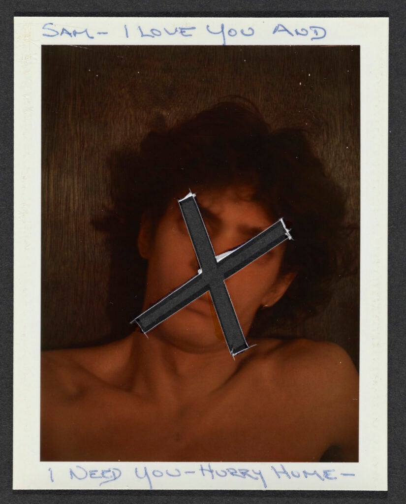 Altered color Polaroid print.  Gift of The Robert Mapplethorpe Foundation to the J. Paul Getty Trust and the Los Angeles County Museum of Art.