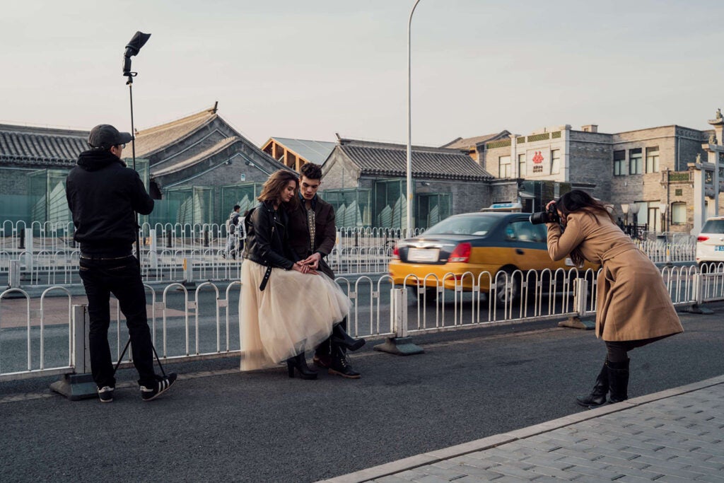 Profoto A1X speedlite used in outdoor portrait shoot