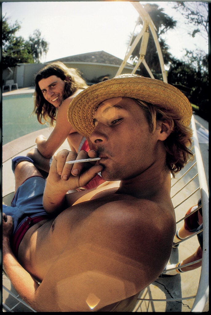 smoking at the pool