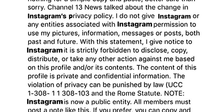 Posting a copyright notice on social media doesn’t actually accomplish anything Posting a copyright notice on social media doesn’t actually accomplish anything