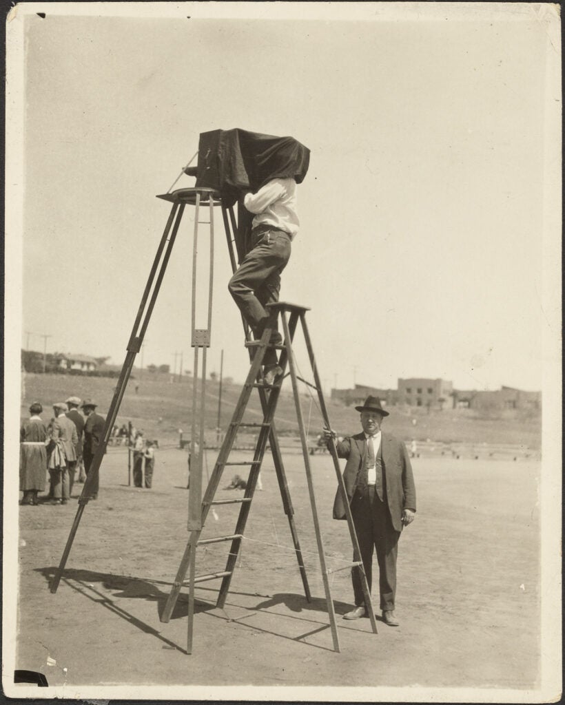 Camera on 12-foot Tripod