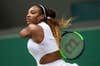 Serena Williams swinging at Wimbledon Tennis Championships