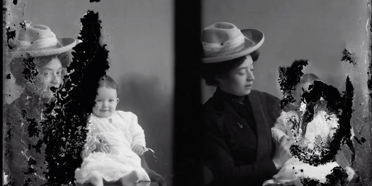 Watch an expert restore and colorize a damaged photograph from 1903