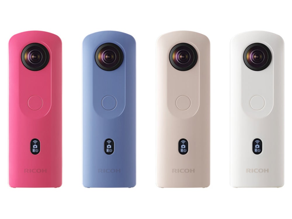 RICOH Theta SC2 Blue 360°Camera 4K Video with Image stabilization High Image Quality High-Speed Data Transfer Beautiful Night View Shooting with Low Noise Thin & Lightweight for iPhone Android 