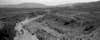 Desert panoramic image in black and white