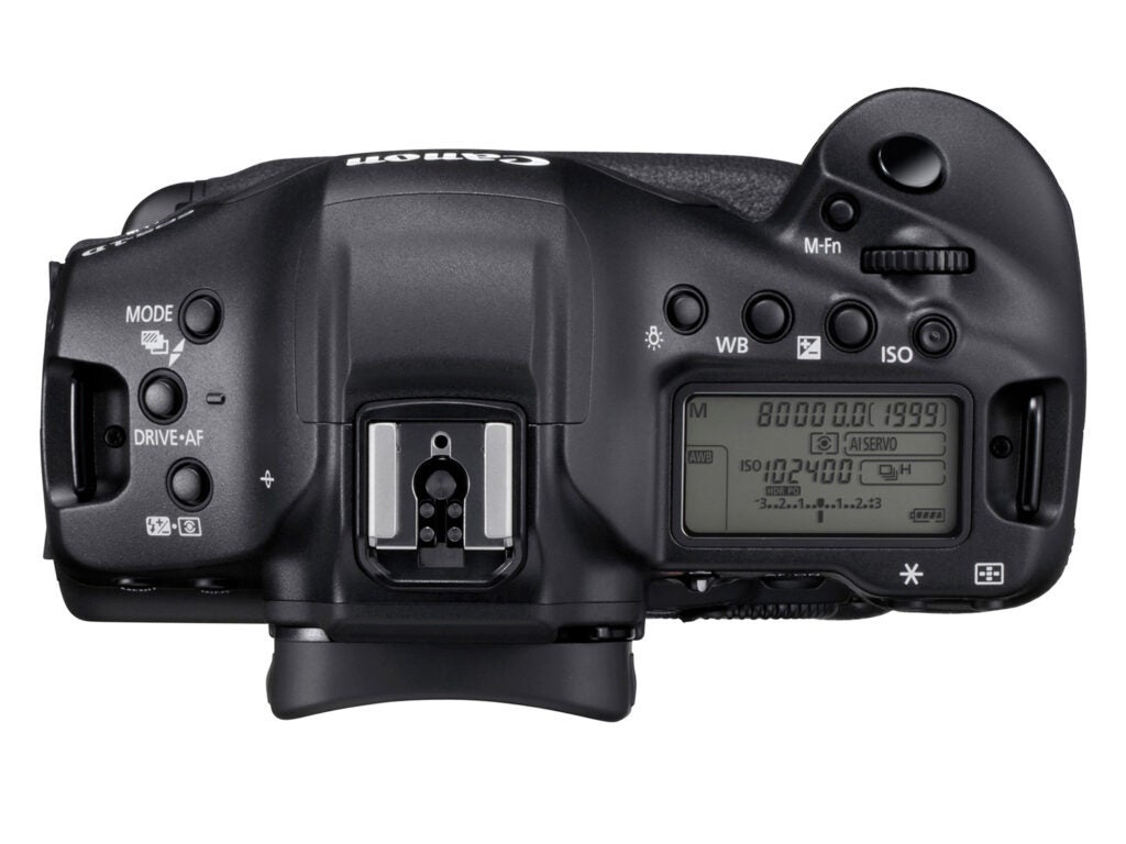 Top view of the EOS-1D X Mark III