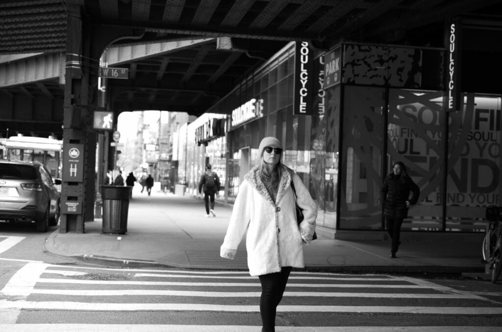 Crossing the street in Chelsea