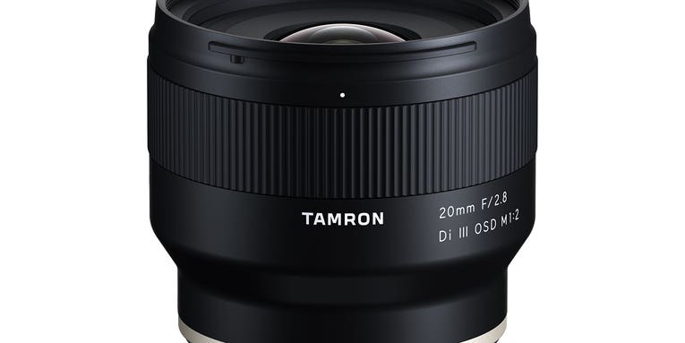 Tamron’s new 20mm F/2.8 lens for Sony cameras has a minimum focusing distance of just 4.3 inches Tamron’s new 20mm F/2.8 lens for Sony cameras has a minimum focusing distance of just 4.3 inches