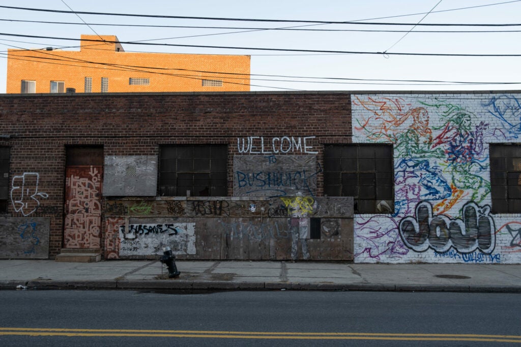 grafitti on brick wall