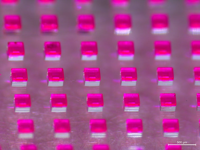 A cubic array of micro-fabricated capsules to deliver multiple vaccines in one shot