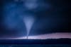 A tornado cuts through the landscape of Belle Fourche, South Dakota. June 28, 2018.